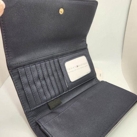 Tommy Hilfiger Genuine Leather Wallet, Navy Blue - New with Tags - Picture 6 of 10